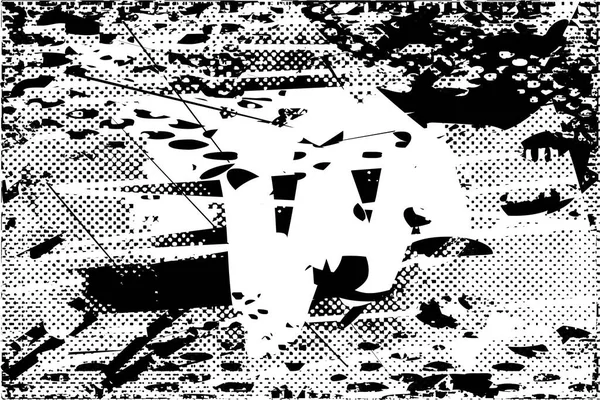 Çizik ve çiziklerle dolu siyah beyaz bir arka plan. Soyut vektör illüstrasyonu.