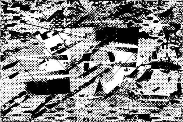 Çizik ve çiziklerle dolu siyah beyaz bir arka plan. Soyut vektör illüstrasyonu.