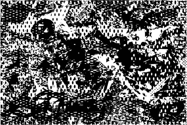 Çizik ve çiziklerle dolu siyah beyaz bir arka plan. Soyut vektör illüstrasyonu.