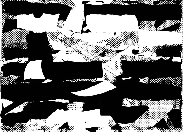 Çizik ve çiziklerle dolu siyah beyaz bir arka plan. Soyut vektör illüstrasyonu.