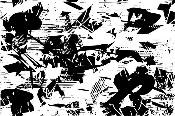 Çizik ve çiziklerle dolu siyah beyaz bir arka plan. Soyut vektör illüstrasyonu.