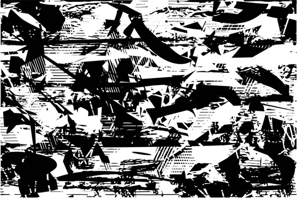 Çizik ve çiziklerle dolu siyah beyaz bir arka plan. Soyut vektör illüstrasyonu.