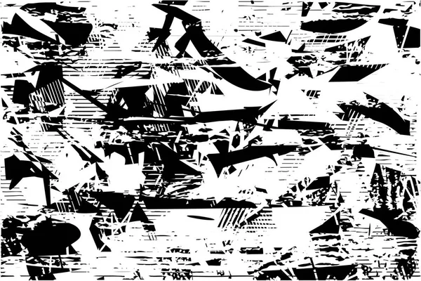 Çizik ve çiziklerle dolu siyah beyaz bir arka plan. Soyut vektör illüstrasyonu.