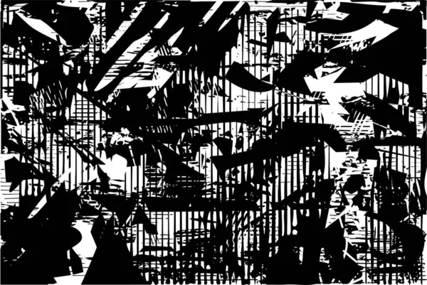 Çizik ve çiziklerle dolu siyah beyaz bir arka plan. Soyut vektör illüstrasyonu.