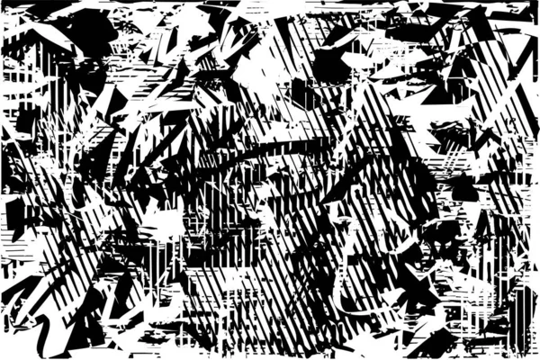 Çizik ve çiziklerle dolu siyah beyaz bir arka plan. Soyut vektör illüstrasyonu.