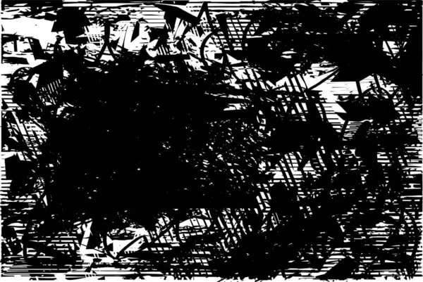 Çizik ve çiziklerle dolu siyah beyaz bir arka plan. Soyut vektör illüstrasyonu.