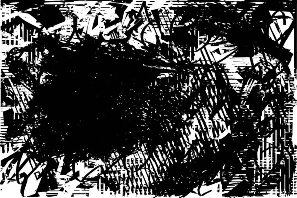 Çizik ve çiziklerle dolu siyah beyaz bir arka plan. Soyut vektör illüstrasyonu.