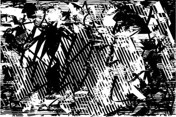 Çizik ve çiziklerle dolu siyah beyaz bir arka plan. Soyut vektör illüstrasyonu.