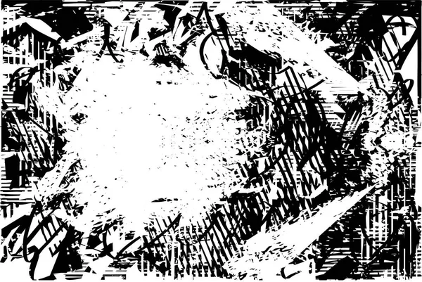 Çizik ve çiziklerle dolu siyah beyaz bir arka plan. Soyut vektör illüstrasyonu.