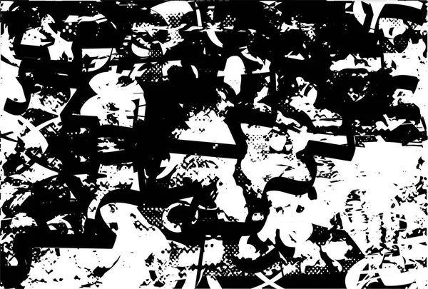 Çizik ve çiziklerle dolu siyah beyaz bir arka plan. Soyut vektör illüstrasyonu.