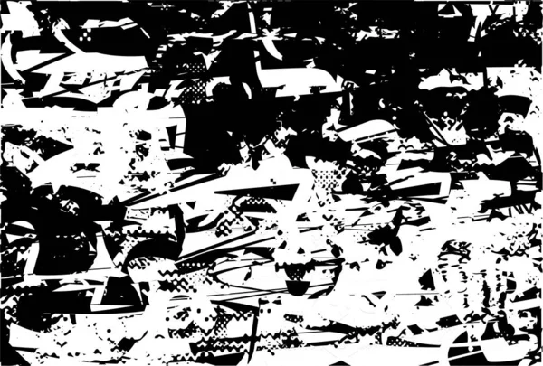 Çizik ve çiziklerle dolu siyah beyaz bir arka plan. Soyut vektör illüstrasyonu.