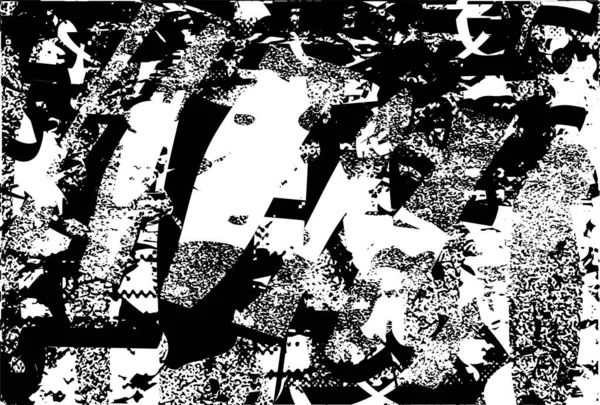 Çizik ve çiziklerle dolu siyah beyaz bir arka plan. Soyut vektör illüstrasyonu.