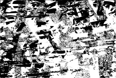 Çizik ve çiziklerle dolu siyah beyaz bir arka plan. Soyut vektör illüstrasyonu.