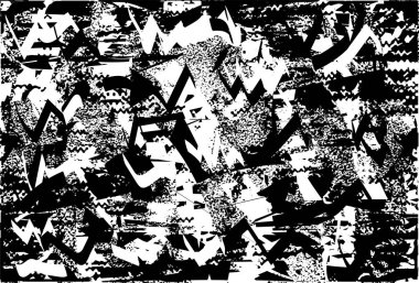 Çizik ve çiziklerle dolu siyah beyaz bir arka plan. Soyut vektör illüstrasyonu.