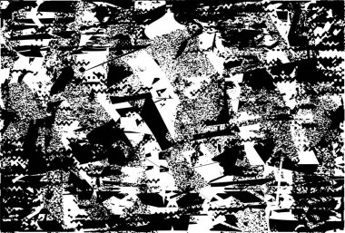 Çizik ve çiziklerle dolu siyah beyaz bir arka plan. Soyut vektör illüstrasyonu.