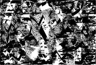 Çizik ve çiziklerle dolu siyah beyaz bir arka plan. Soyut vektör illüstrasyonu.