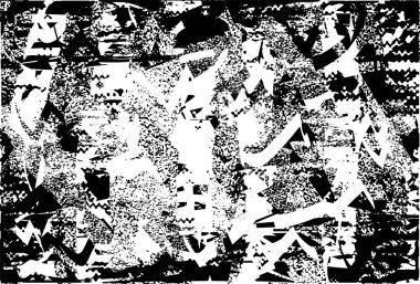 Çizik ve çiziklerle dolu siyah beyaz bir arka plan. Soyut vektör illüstrasyonu.