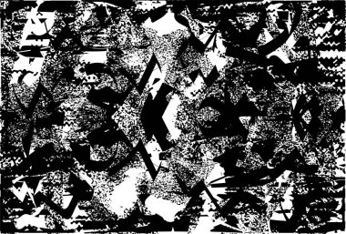 Çizik ve çiziklerle dolu siyah beyaz bir arka plan. Soyut vektör illüstrasyonu.