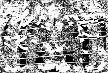 Çizik ve çiziklerle dolu siyah beyaz bir arka plan. Soyut vektör illüstrasyonu.