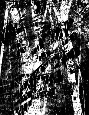 Çizik ve çiziklerle dolu siyah beyaz bir arka plan. Soyut vektör illüstrasyonu.