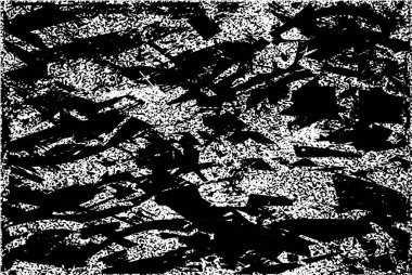 Siyah beyaz desenli, noktalı, lekeli, çizik ve çizikli sıkıntılı bir arkaplan. Soyut vektör illüstrasyonu.