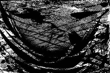 Siyah beyaz desenli, noktalı, lekeli, çizik ve çizikli sıkıntılı bir arkaplan. Soyut vektör illüstrasyonu.