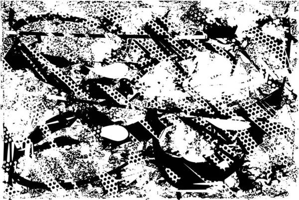 Çizik ve çiziklerle dolu siyah beyaz bir arka plan. Soyut vektör illüstrasyonu.