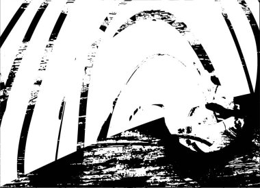 Siyah beyaz desenli, noktalı, lekeli, çizik ve çizikli sıkıntılı bir arkaplan. Soyut vektör illüstrasyonu.