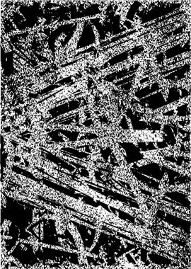 Siyah beyaz desenli, noktalı, lekeli, çizik ve çizikli sıkıntılı bir arkaplan. Soyut vektör illüstrasyonu.