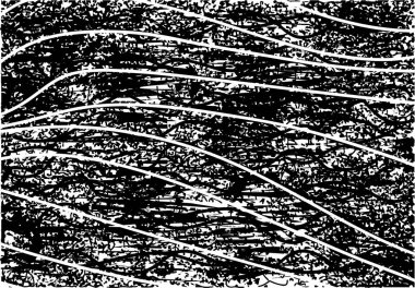 Siyah beyaz desenli, noktalı, lekeli, çizik ve çizikli sıkıntılı bir arkaplan. Soyut vektör illüstrasyonu.