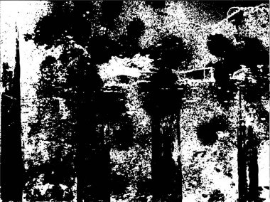 Siyah beyaz desenli, noktalı, lekeli, çizik ve çizikli sıkıntılı bir arkaplan. Soyut vektör illüstrasyonu.