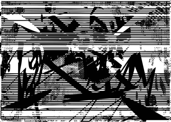 Fondo Angustiado Textura Blanco Negro Con Puntos Manchas Arañazos Líneas — Vector de stock