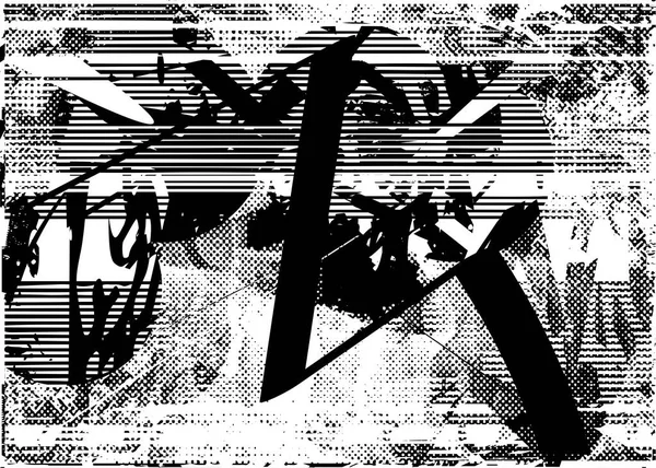 Fondo Angustiado Textura Blanco Negro Con Puntos Manchas Arañazos Líneas — Vector de stock