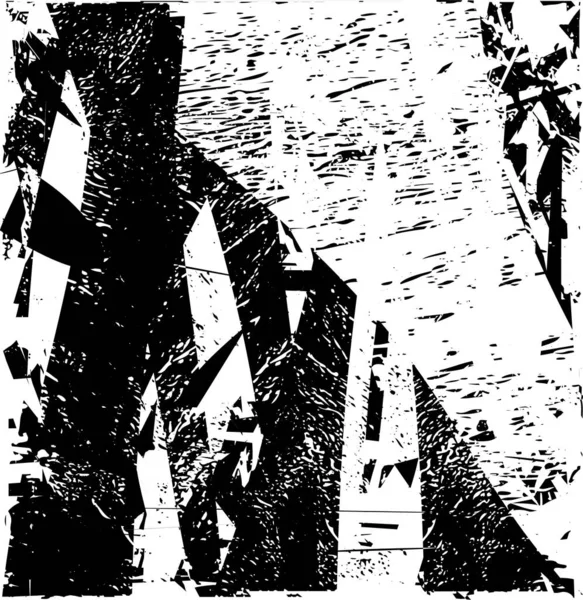 Siyah beyaz desenli, noktalı, lekeli, çizik ve çizikli sıkıntılı bir arkaplan. Soyut vektör illüstrasyonu.