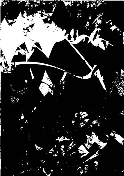 Siyah beyaz desenli, noktalı, lekeli, çizik ve çizikli sıkıntılı bir arkaplan. Soyut vektör illüstrasyonu.