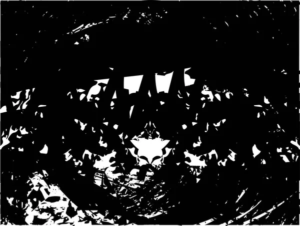 Siyah beyaz desenli, noktalı, lekeli, çizik ve çizikli sıkıntılı bir arkaplan. Soyut vektör illüstrasyonu.