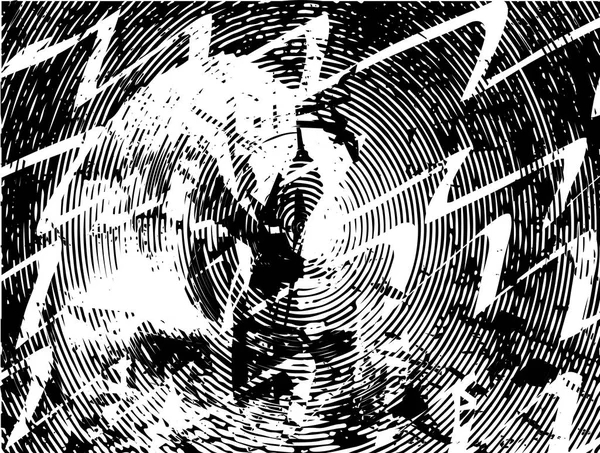Siyah beyaz desenli, noktalı, lekeli, çizik ve çizikli sıkıntılı bir arkaplan. Soyut vektör illüstrasyonu.