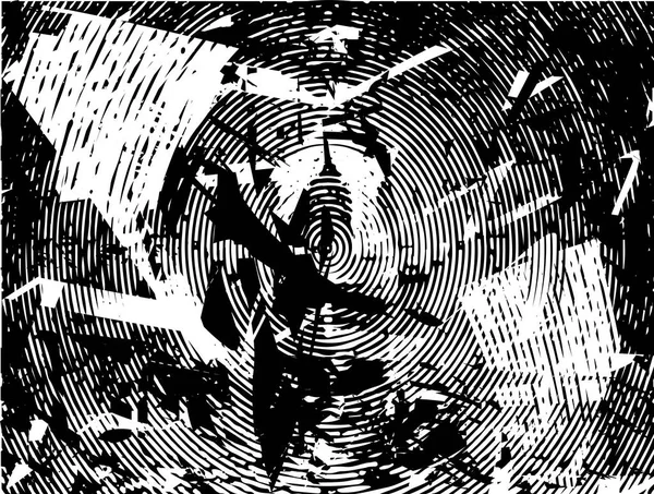 Siyah beyaz desenli, noktalı, lekeli, çizik ve çizikli sıkıntılı bir arkaplan. Soyut vektör illüstrasyonu.