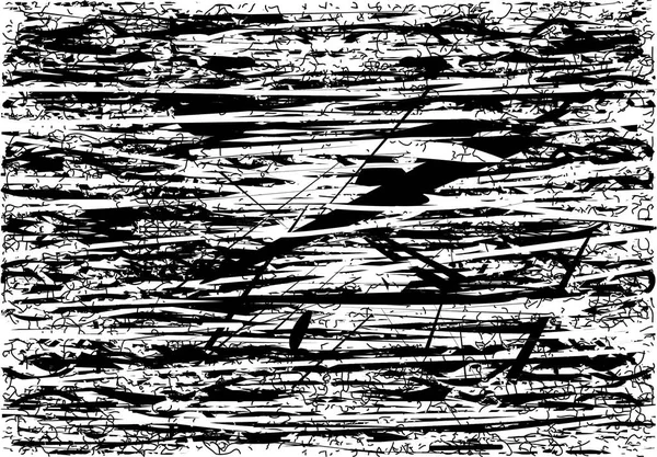 Siyah beyaz desenli, noktalı, lekeli, çizik ve çizikli sıkıntılı bir arkaplan. Soyut vektör illüstrasyonu.