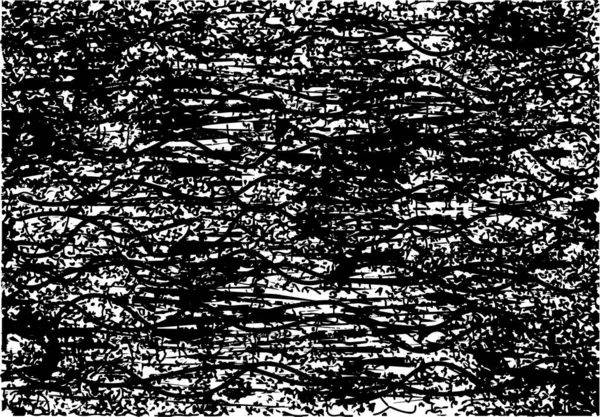 Siyah beyaz desenli, noktalı, lekeli, çizik ve çizikli sıkıntılı bir arkaplan. Soyut vektör illüstrasyonu.