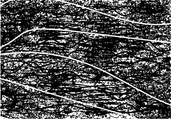 Siyah beyaz desenli, noktalı, lekeli, çizik ve çizikli sıkıntılı bir arkaplan. Soyut vektör illüstrasyonu.