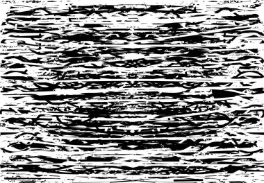 Siyah beyaz desenli, noktalı, lekeli, çizik ve çizikli sıkıntılı bir arkaplan. Soyut vektör illüstrasyonu.