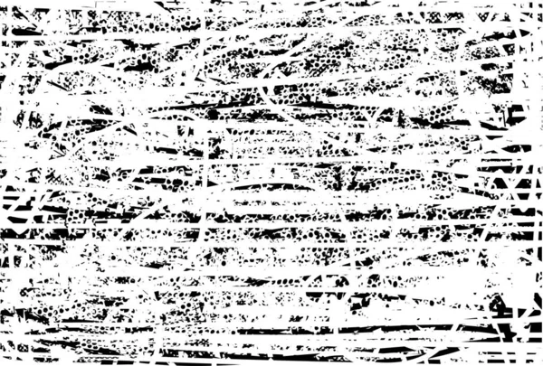 Fond Tourmenté Texture Noire Blanche Avec Points Taches Rayures Lignes — Image vectorielle