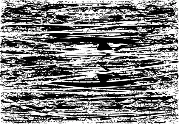 Siyah beyaz desenli, noktalı, lekeli, çizik ve çizikli sıkıntılı bir arkaplan. Soyut vektör illüstrasyonu.