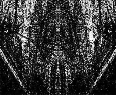 Siyah beyaz desenli, noktalı, lekeli, çizik ve çizikli sıkıntılı bir arkaplan. Soyut vektör illüstrasyonu.