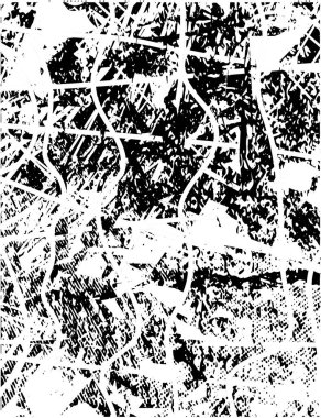 Siyah beyaz desenli, noktalı, lekeli, çizik ve çizikli sıkıntılı bir arkaplan. Soyut vektör illüstrasyonu.