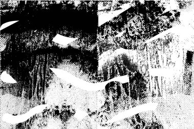 Siyah beyaz desenli, noktalı, lekeli, çizik ve çizikli sıkıntılı bir arkaplan. Soyut vektör illüstrasyonu.