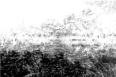 Siyah beyaz desenli, noktalı, lekeli, çizik ve çizikli sıkıntılı bir arkaplan. Soyut vektör illüstrasyonu.