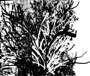 Çizik ve çiziklerle dolu siyah beyaz bir arka plan. Soyut vektör illüstrasyonu.