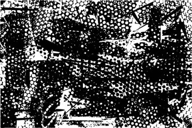 Çizik ve çiziklerle dolu siyah beyaz bir arka plan. Soyut vektör illüstrasyonu.